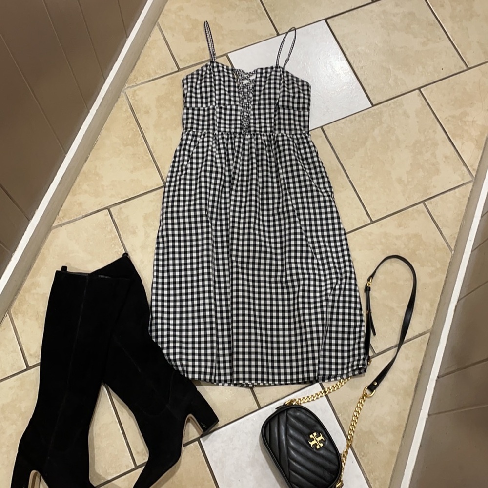 Express Black and white dress
